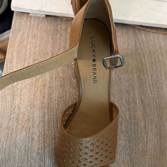 Lucky Brand Brown Woven Wedge Sandals - Picture 6 of 7